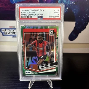 2023-24 Donruss Optic FIFA Dragon Scale Rafael Leao 4/8 PSA 9 - Picture 1 of 2