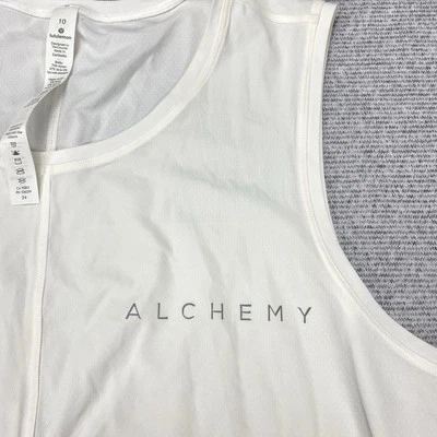 Lululemon суда Crush Майка белый горошек сетки женщин Sz 10 / Comapny логотип - Изображение 1 из 4