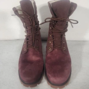 Timberland Women's 8 Waterville 6 Inch Waterproof Burgundy Boots A23M3 - Picture 1 of 9