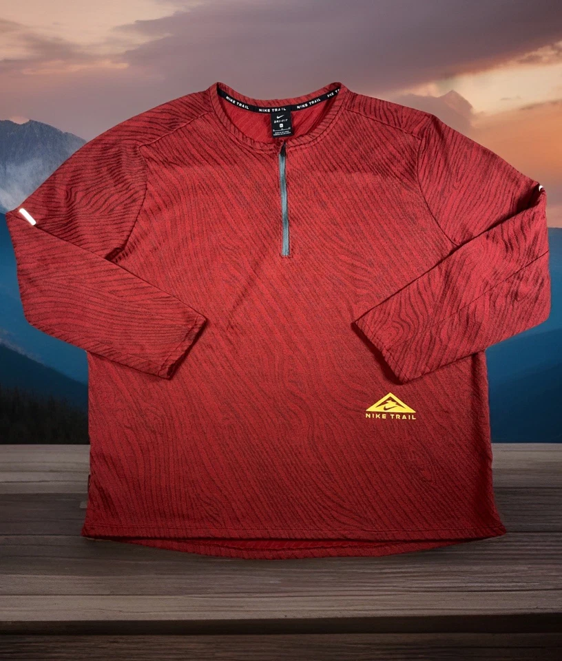 Camiseta de Trail Running Nike Dri Fit Element 1/2 Cremallera CZ9056 689 Cayenne Bronce Hombres XL Foto 1 de 4