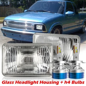 For Chevrolet S10 1995 1996 1997 Pair 4x6" inch LED Headlight Hi/Lo Sealed Beam - Picture 1 of 24