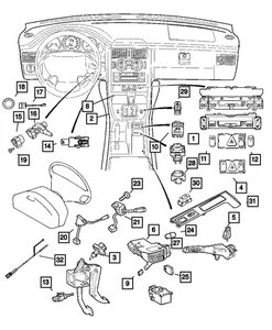 Bisel de consola central Mopar original YB06XZAAA - Imagen 1 de 4