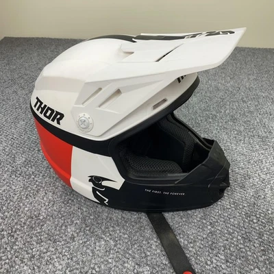 Thor Sector 摩托车头盔 青少年 小号 47-48 厘米 红色 白色 黑色 蓝色 DOT ECE — 第 1/4 张图片