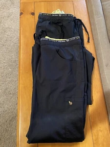 Cherokee Sports Luxe Petite small bottom scrubs lot of 2 black elastic waist - Picture 1 of 7