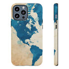 World Map Phone Case - Americas, Watercolor Style Print, Traveler, Wanderlust