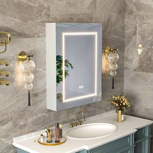 Badezimmerspiegelschrank Spiegelschrank bad mit beleuchtung, Anti-fog Badschrank - Bild 1 von 12