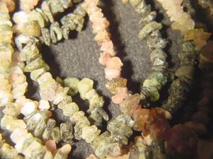 BUTW pink and  green Tourmaline chip beads 16" strand  7026A - Picture 1 of 3