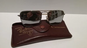 VINTAGE B&L RAY BAN CARAVAN GOLD 52[]14 Small G31 FULL MIRROR - Picture 1 of 12