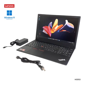 Lenovo ThinkPad E595 15.6'' Laptop AMD Ryzen 7 3700U 8GB 256GB Win 11 Pro H3053 - Picture 1 of 16