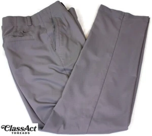 Nike Golf Dri Fit Pants Gray Goly Polyester Flat Fronts 34" X 30" - Picture 1 of 7