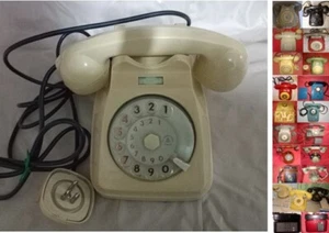 TELEFONO FISSO SIP A DISCO, COLORE PANNA, anni 70 e altri. - Foto 1 di 24