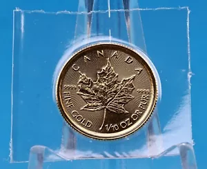 Maple Leaf 2024 * 1/10 Oz 999,9 Gold Charles Kanada 5 $ mit OVP Folie (2) - Bild 1 von 5