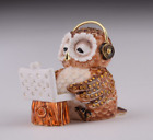 Keren Kopal Owl Computer Gamer Trinket  Box Decorated With Austrian Crystals