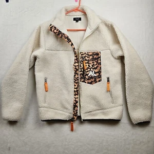 Sherpa Zip Up Small Aire Libre Avenue Ivory with Gila Monster print Polyester - Picture 1 of 15