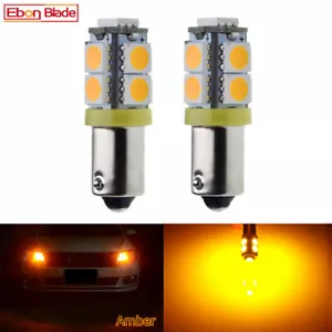 2x 24V DC BAX9S 5050 LED H6W Amber Orange Indicator Side Marker Light Globe Bulb - Picture 1 of 7