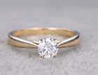 Women's Engagement Ring 2Ct Round Cut Lab Created Diamond 14K Yellow Gold Plated