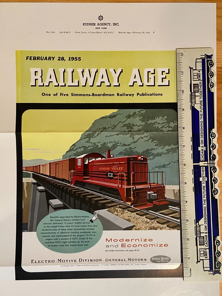 Новые из старых запасов железнодорожные локомотивы с защитой от возраста EMD Electro Motive Lehigh Valley Bern Hill '55 - Изображение 1 из 1