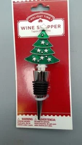 Neu Holiday Time Wein Stopfen - Weihnachtsbaum Gummi grün Sammlerstück Bar Kostenloser Versand - Bild 1 von 1