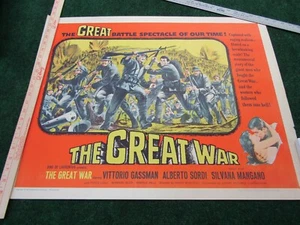 Póster de la película The Great War 1961 22x28 ~61/297 ~ Vittorio Gassman, Silvana Mangano - Imagen 1 de 4