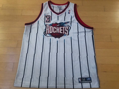 Authentic Houston Rockets Steve Francis #3 Stitched RARE White Jersey SZ 56 Cover