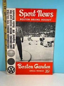 1963-64 Boston Bruins Hockey Program vs New York Rangers - Picture 1 of 5