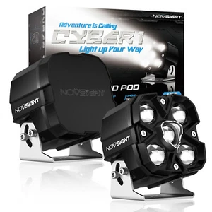 NOVSIGHT 4'' LED Pod Light Spot Flood Beam Offroad Driving for Truck ATV UTV SUV - Picture 1 of 10