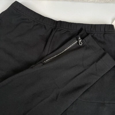 Quacker Factory Sweatpants Women's Size Medium Tall Black Bedazzled Ankle Zip - Image 1 of 4