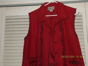 STONEBRIDGE DONNA GRANDE ABITO ROSSO GILET - Foto 1 di 1