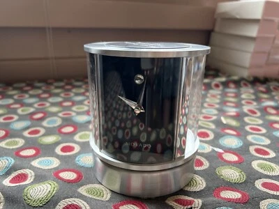 VTG Movado 4-Sided Spinning Desk Clock Thermometer Humidity Photo Holder - Image 1 of 4