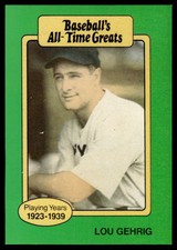 1987 Hygrade All-Time Greats Lou Gehrig New York Yankees #NNO