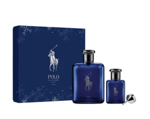 Ralph Lauren Polo Blue Parfum 3pc 4.2oz Parfum Spray + 1.36oz Spray + Funnel - Picture 1 of 1