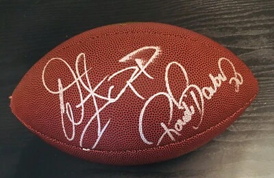 Warren Sapp Ronde Barber Autographed NFL Football Tampa Bay Buccaneers/ JSA - Image 1 of 3