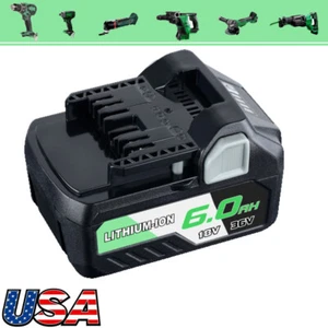 36V/18V For Metabo HPT 6.0Ah BSL36A18 Li-Ion Battery Multi Volt 372121M BSL36B18 - Picture 1 of 22