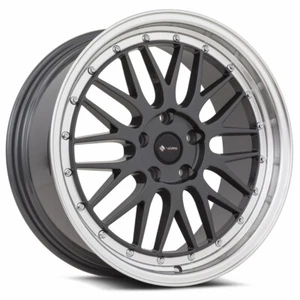 18x8 F | 18x9 R Vors VR8 5x120 +35/35 Hyper Black Machine Wheels (Set of 4) - Picture 1 of 3