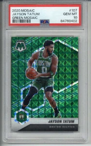 2020 Panini Mosaic Green Mosaic #107 Jayson Tatum Boston Celtics PSA 10 LOW POP - Bild 1 von 2