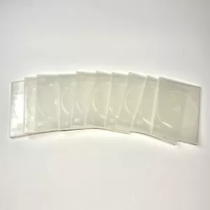 Single DVD Movie Case Slim 7mm Clear Full Sleeve Clips Lot Of 10 - Picture 1 of 5
