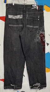 Vintage Southpole Jeans 40x32 verziert bestickt Baggy Red Tab Y2K RAR - Bild 1 von 17