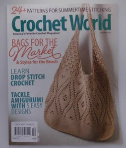Crochet World magazine Summer 2025 Bags, Learn Drop Stitch, 5 easy Amigurumi - Picture 1 of 1