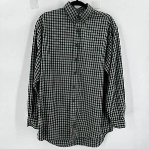 Abercrombie Fitch Shirt Mens M The Big Shirt Green Plaid Button Up Long Sleeve - Picture 1 of 14