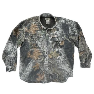 FieldStaff Shirt Mens XL Camo Button Up Twill Long Sleeve Outdoor Hunting Jacket - Picture 1 of 9