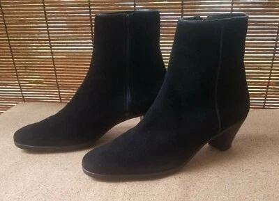 $895 BOTA GRAVATI Hecha a Mano Negra Gamuza para Niños Cremallera al Tobillo ITALIA TALLA 6 Foto 1 de 4