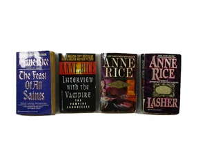 4 Anne Rice Paperback Novels Lasher Interview Pandora Feast of All Saints Issues - Picture 1 of 7