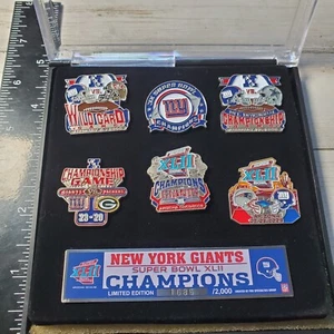 SEASON NEW YORK GIANTS SUPER SCHÜSSEL XLII CHAMPIONS LIMITIERTE EDITION 6 PIN B5 - Bild 1 von 2