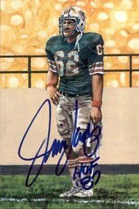 Postal GLAC autografiada/inscr de la Cortación de la Línea de Objetivo Arte Miami Dolphins JSA - Imagen 1 de 2