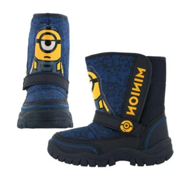 Minions Botas de Nieve Niños Infantes Cálidas Forradas Botas de Invierno Azul Infantil 9- UK 1 Foto 1 de 4