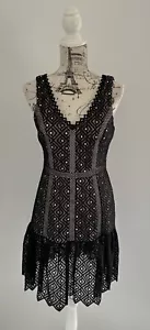 Forever New Women's Black Sleeveless, Lined, Lace Cocktail Dress - Size 10 - Picture 1 of 11