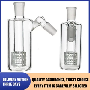 14mm Glass Ash Catcher, 45° Thick Pyrex Bubbler, Water Bong Accessory Made in US - Picture 1 of 8
