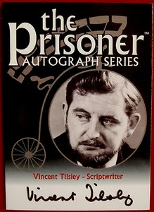 THE PRISIONER Vol 1 - VINCENT TILSLEY - Tarjeta autógrafa firmada personalmente - 2002 - Imagen 1 de 2