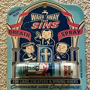 NOS Wash Away Your Sins Breath Spray Merciful Mint 2003 - Picture 1 of 3