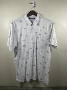 Travis Mathew Poloshirt Herren XL weiß Truly Hard Seltzer Kurzarm Golf - Bild 1 von 9